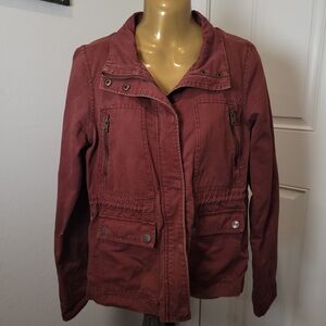 Aeropostale Women's Burgundy Utility Jacket